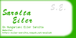 sarolta eiler business card